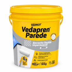 Vedapren Parede Pintura Emborrachada 18Kg Vedacit Hidrorrepelente Alto Desempenho Área Externa