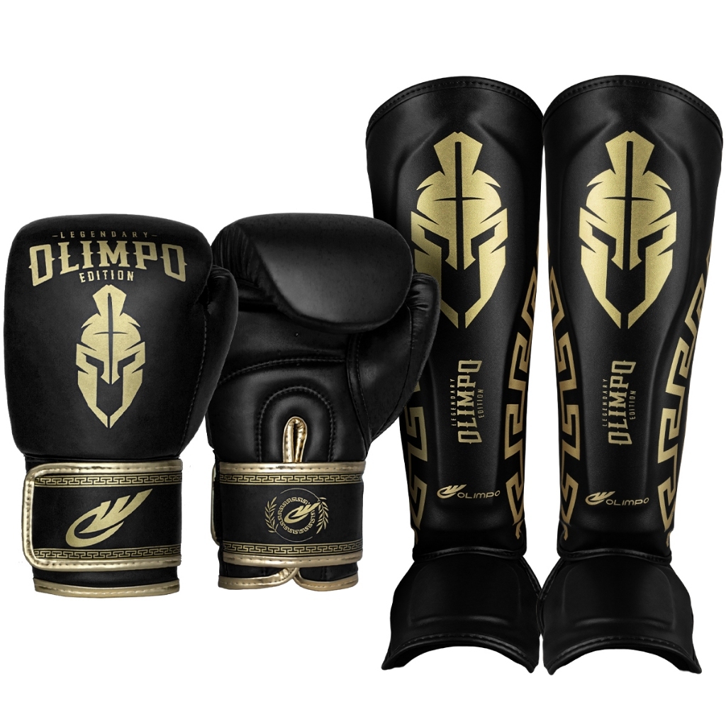 Luva De Boxe Caneleira Muay Thai Kickboxing Legendary Edition Olimpo Esportes