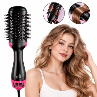 Escova Secadora Alisador Eletrica QuenteCabelo Com 3 Em1,Portátil para Uso Doméstico,protege el cabello
