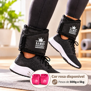 Caneleira Tornozeleira 500g a 5kg Par Peso Profissional Treino Academia Exercício Musculação Fitness