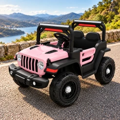 Quadriciclo Zippy Toys Mini Jipe Elétrico com Controle Remoto Luzes e Painel Interativo