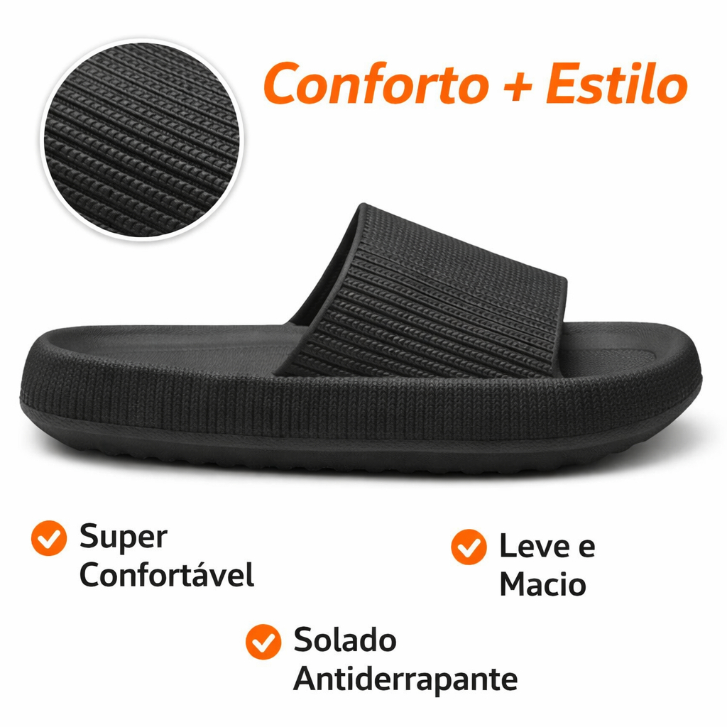 Chinelo Feminino Slide Nuvem Ortopedico Confortavel Ergonomico Unissex Macio Novo