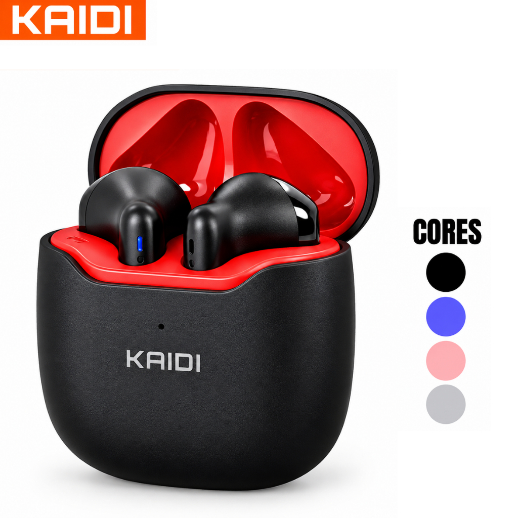 Fone De Ouvido Sem Fio Bluetooth KAIDI 771 Cancelamento De Ruído Ótimo Para Academia e Corrida