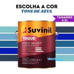 Tinta Acrílica Fosco 3,2l Tons De Azul Parede Toque Fosco Select Suvinil