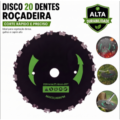20 dentes Discos de corrente para roçadeiras Motosserras a gasolina Cortadores de grama