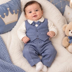 Conjunto Social para Bebê com Gravata Borboleta Zaion