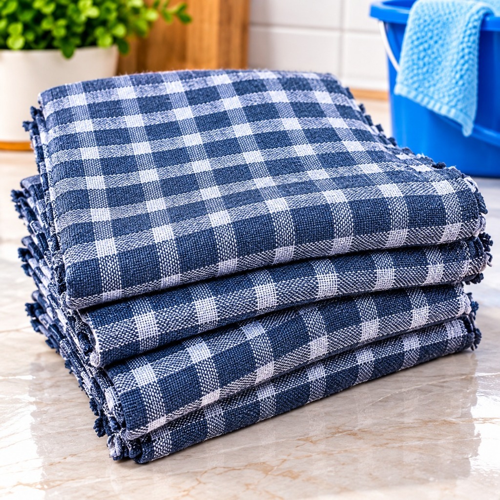 Pano de Chão Xadrez – Resistente, Absorvente e Reutilizável para Limpeza 🧹✨