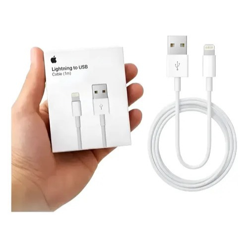 Cabo Lightning para USB Apple 1m Cabo de Carga USB Branco