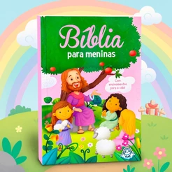 Livro Bíblia Para Meninas – Infantil Cristão Rosa com Histórias Bíblicas e Orações