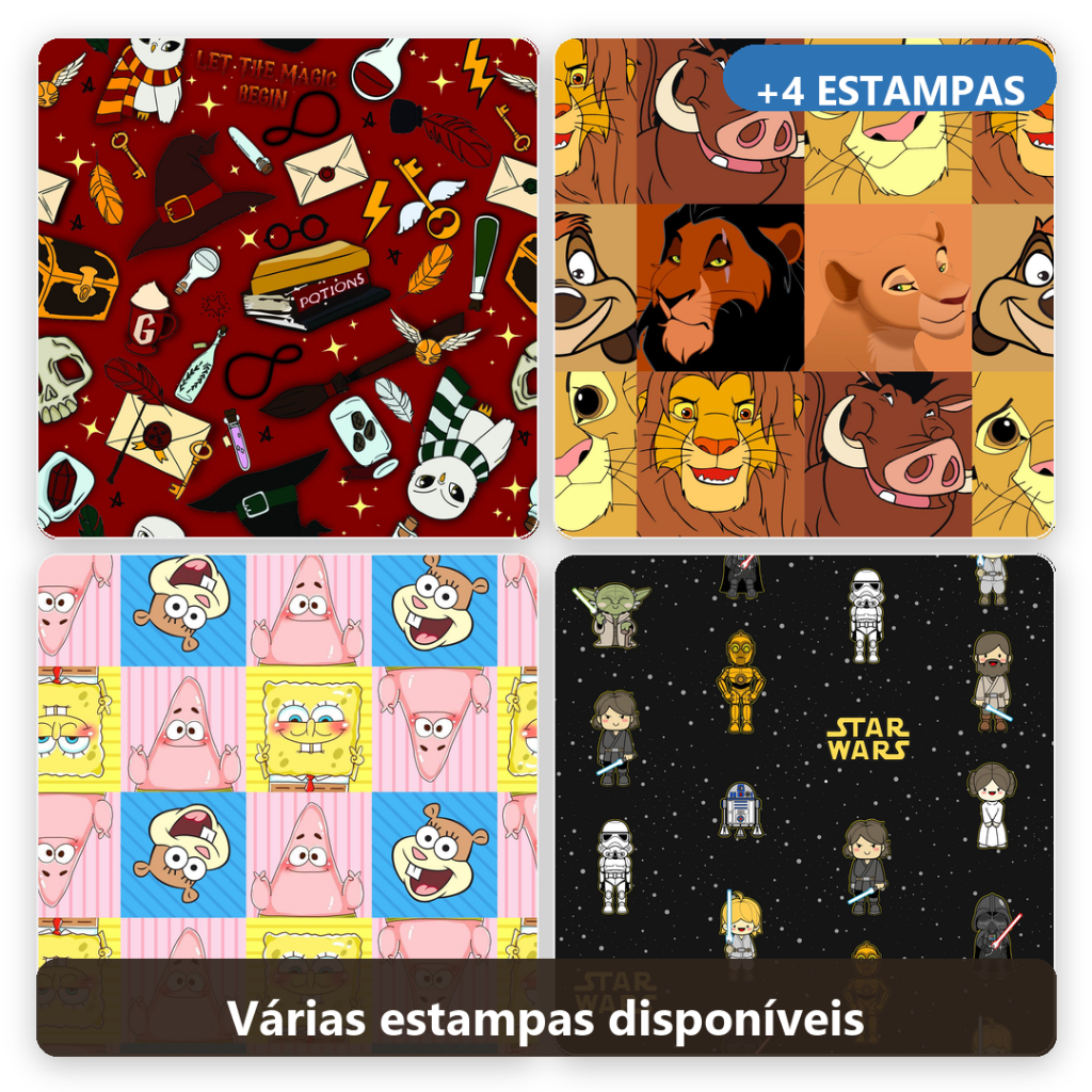 Tecido Oxfordine Infantil Estampado Personagens Variados 03