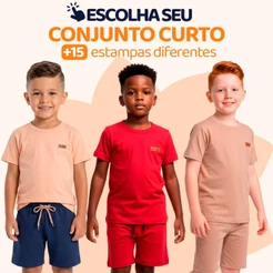 Conjunto Infantil Menino Liso Masculino Roupa de Menino Minimalista Roupa para Escola Uniforme infantil Masculino l05