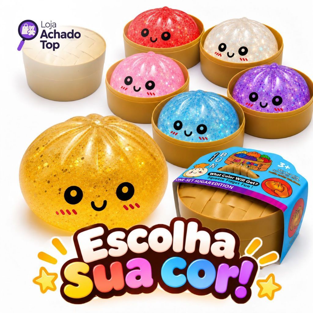 Dumpling Squishy Caixa Misteriosa Mole Estresse Grande Fofa Brinquedo Sensorial Fidget Bao Chinês