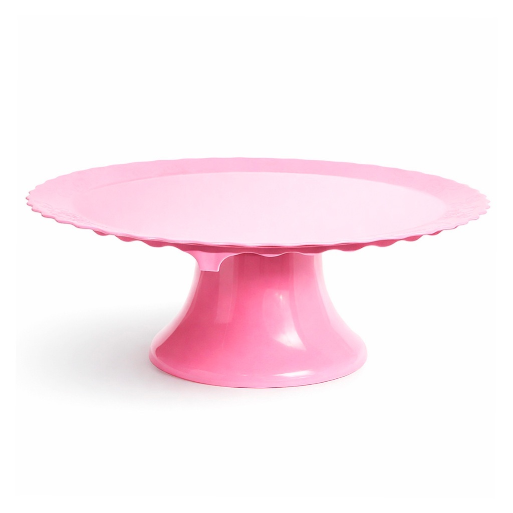 01 Boleira Pedestal 30cm Plástica Diâmetro Decoração Festa