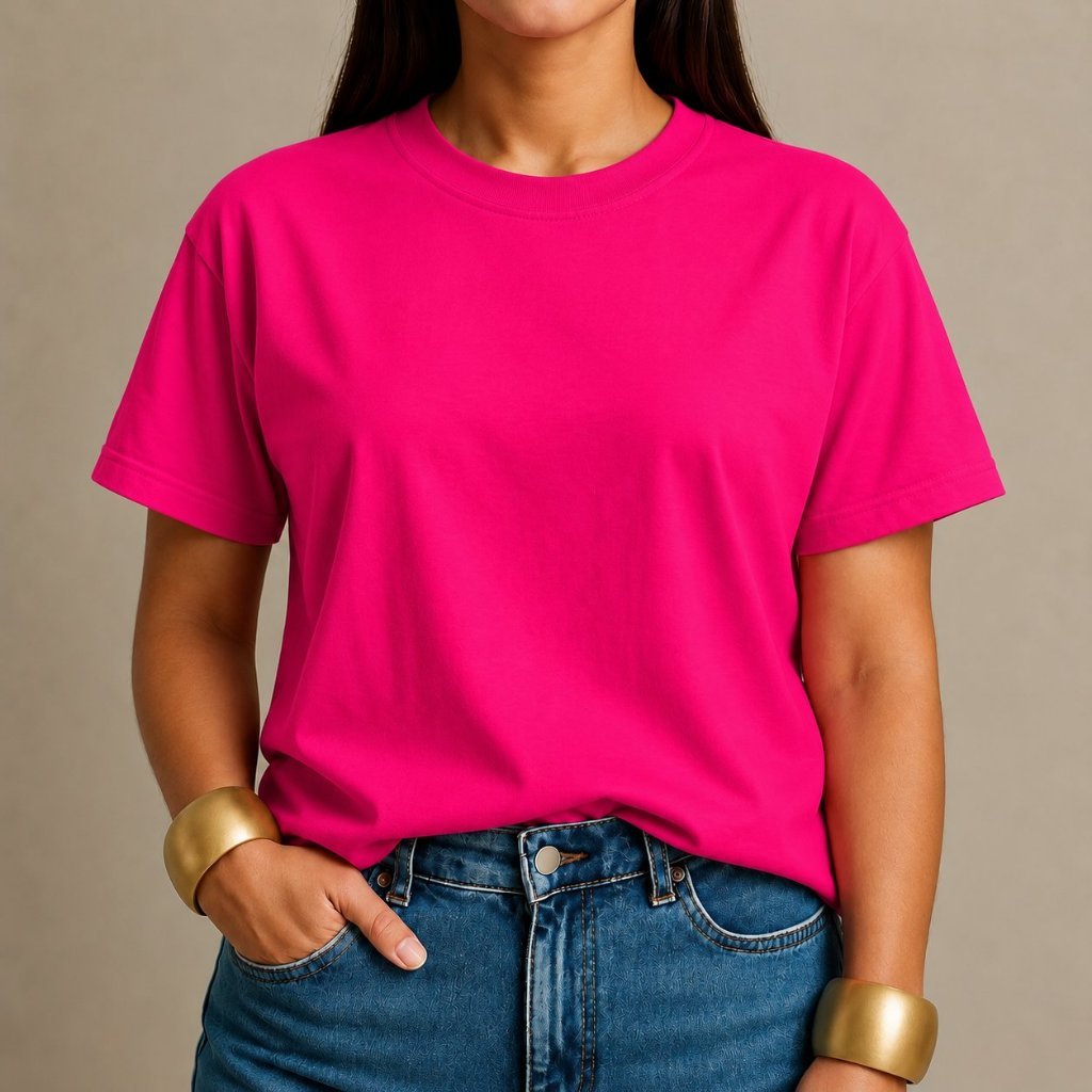 Camiseta Feminina Básica 100% Algodão Premium Moda Casual Diária Trabalho Academia Estilo Streetwear