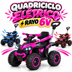 Quadriciclo Carrinho elétrico 6V Maral Pimpi infantil Suporta até 23kg Luzes no Farol e Som