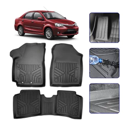 Tapete Bandeja 3D para Etios Sedan Todos os Anos com Borda Elevada Concha - Linha Premium