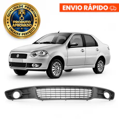 Grade Central Parachoque Fiat Siena 2009 2010 2011 2012 Com Furo