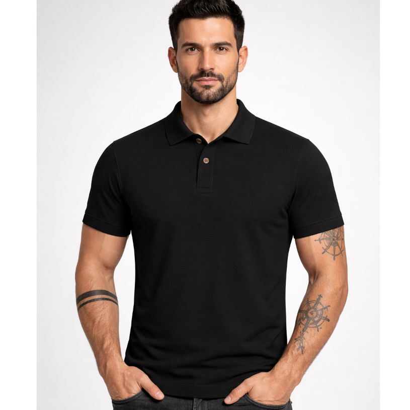 Camisa Polo Piquet Masculina Algodão Premium Casual Conforto em Oferta na Shopee