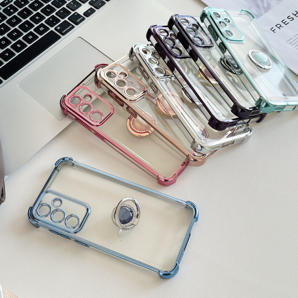 Capa Capinha Transparente Samsung A05 A15 A25 A35 A55 A04S A14 A24 A34 A54 M15 M35 M55 Anel Strass