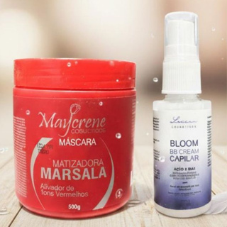 Mascara Marsala Matizadora+BB cream Meu Liso Capilar Loccan em Oferta na Shopee