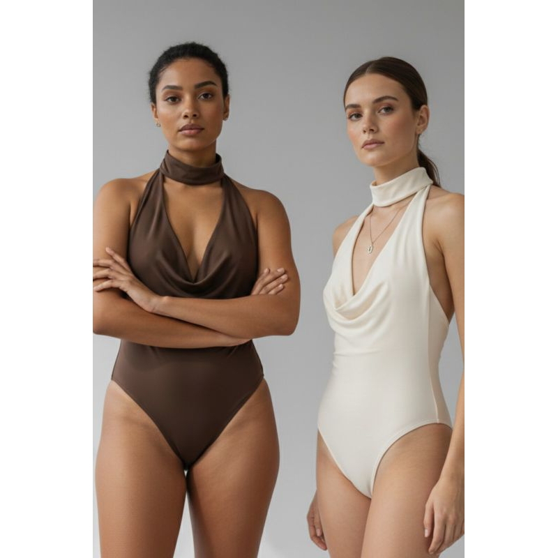 Body Feminino Mula Manca Suplex Bory Moda Blogueira Com Fecho