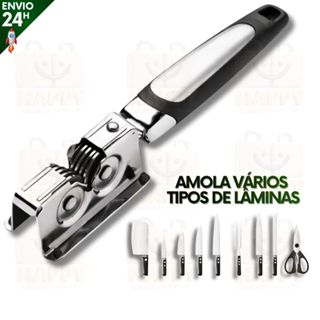 Afiador de Facas Profissional Aço Inox para Amolar Faca Canivete e Tesoura em Oferta na Shopee