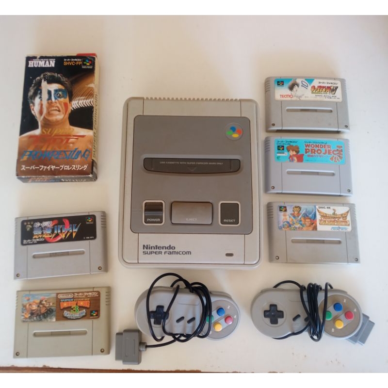 super famicom snes super Nintendo japonês com donkey kong