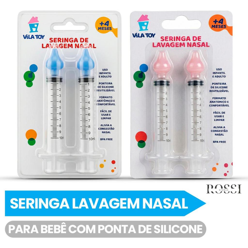 Seringa Nasal para Bebê com Ponta de Silicone Limpeza Nasal Infantil em Oferta na Shopee