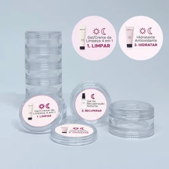 Kit 2 Cartelas Adesivos, Etiquetas 2cm para Potes de Amostras Produto Kit Básico Mary Kay