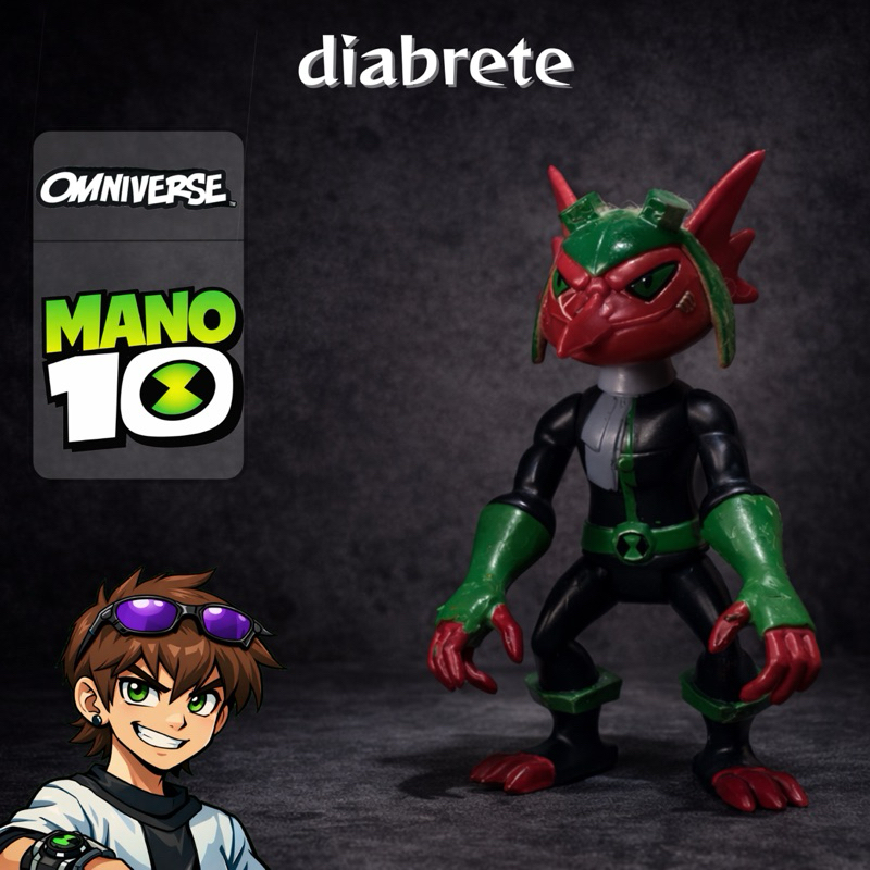 BONECO DO BEN 10 DIABRETE DE OMINIVERSE BOOTLEG