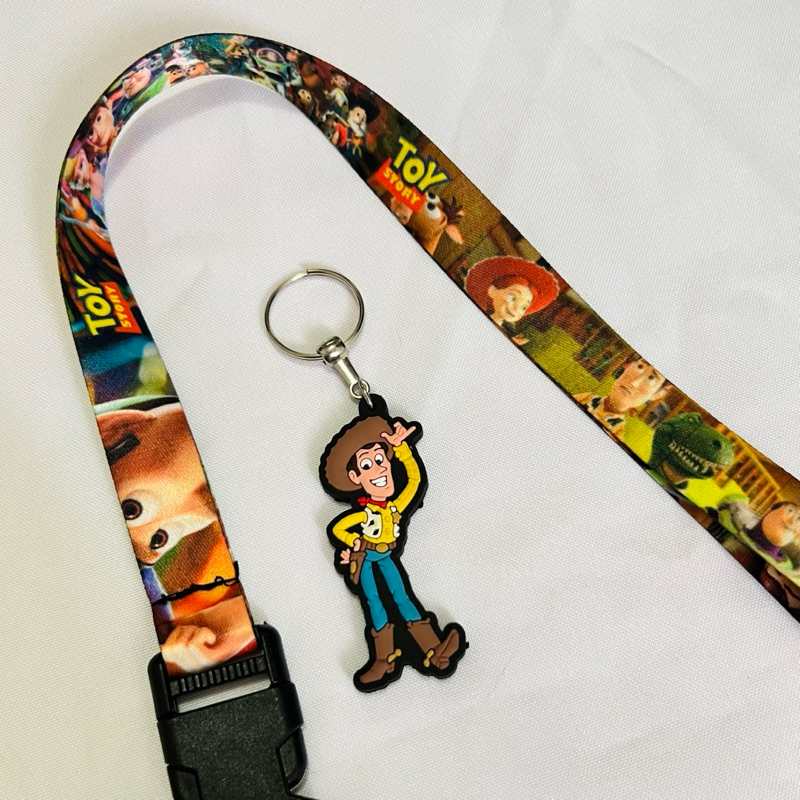 Kit Toy Story Cordão Tirante + Chaveiro Emborrachado