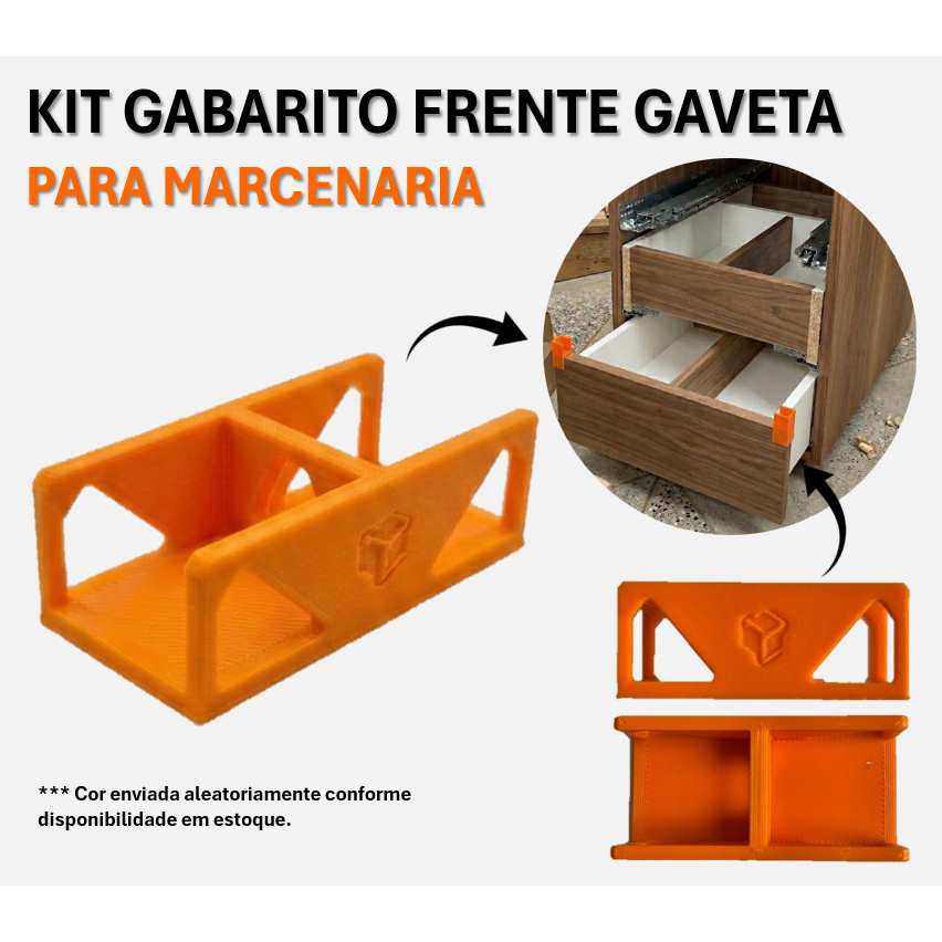 Kit Gabarito Montagem Frente de Gaveta | Alinhador de Gavetas Profissional – 15mm 18mm 20mm