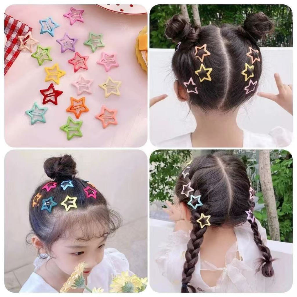 Kit 50 Tictac Estrela Clipe Cabelo Presilhas Coloridas Grampo Tic Tac Dopamina BBB Fofo Lindas Top em Oferta na Shopee