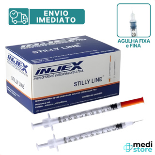 Seringa de Insulina Botox 1ml 100UI com Agulha Fixa e Ultra Fina 8x0,30 - Envio Imediato em Oferta na Shopee