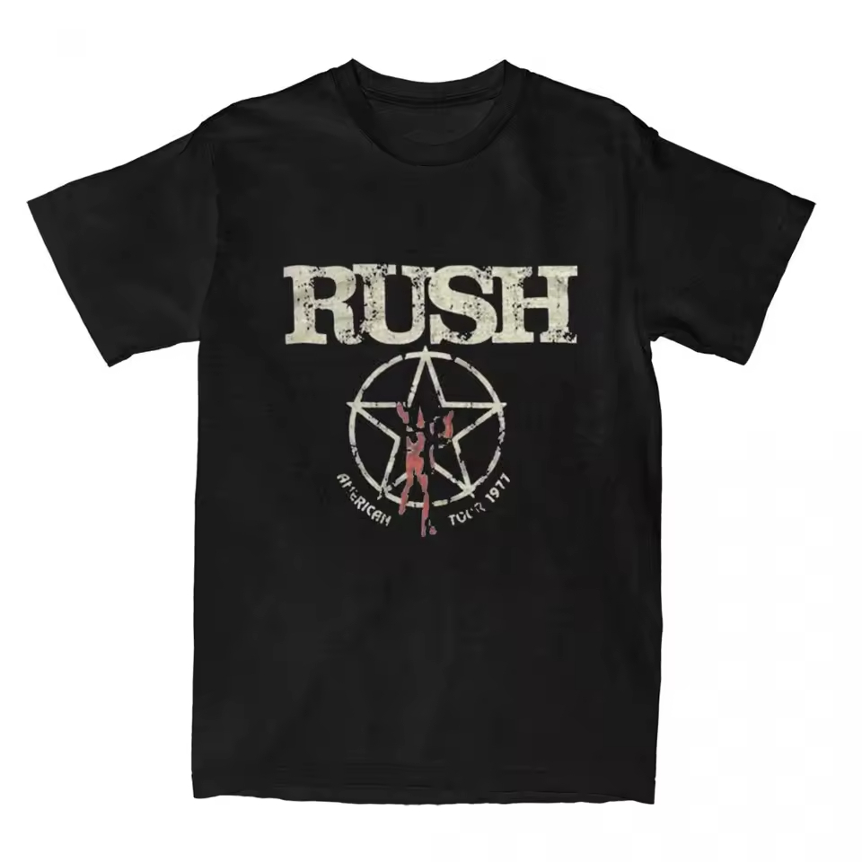 Camiseta Básica ou Oversized Blusa Banda Rush Rock Starman Tom Sawyer Fly by Night Tour Vintage
