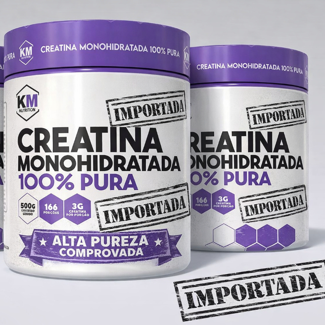 1kg de Creatina pura Importada mono hidratada | Mais massa Muscular  | 2 Potes de 500g
