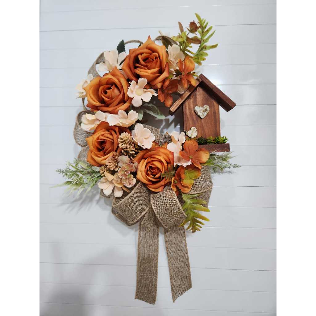 Guirlanda Floral media Bem-Vindo Casinha Decorativa em Oferta na Shopee