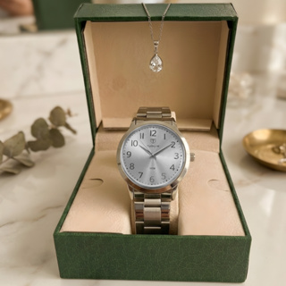 Relógio Tuguir Feminino Com Colar Original De Pulso em Oferta na Shopee