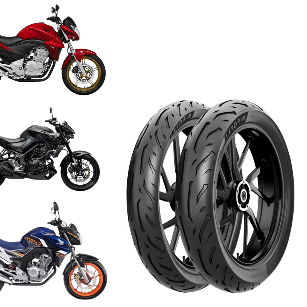 Par pneu Moto140/70-17 + 110/70-17 Levorin Matrix Sport 2 CB300 Honda Twister em Oferta na Shopee