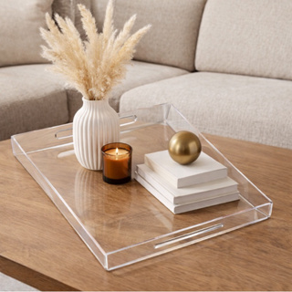 Bandeja Acrílica Transparente Multiusos 30x26x5 cm Design Moderno e Minimalista em Oferta na Shopee