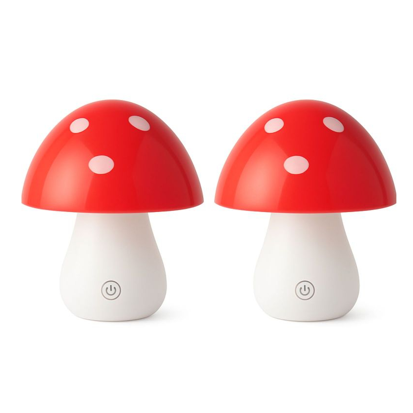 Kit Luminária/Luz de Tomada Noturna Bivolt Cogumelo com sensor de iluminação - Mini Luminária de tomada infantil