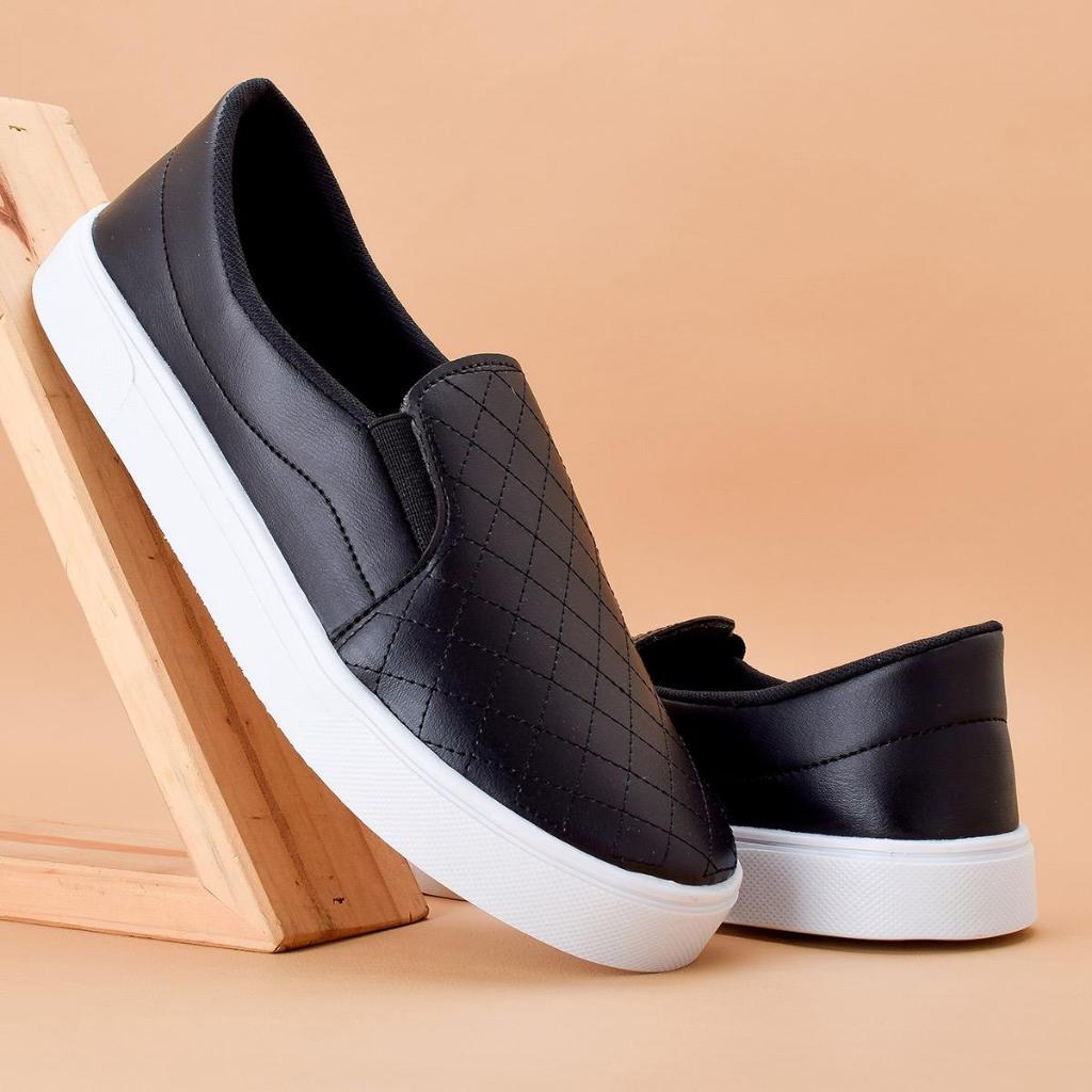 Tênis Feminino SlipOn Confortável Básico Promoção