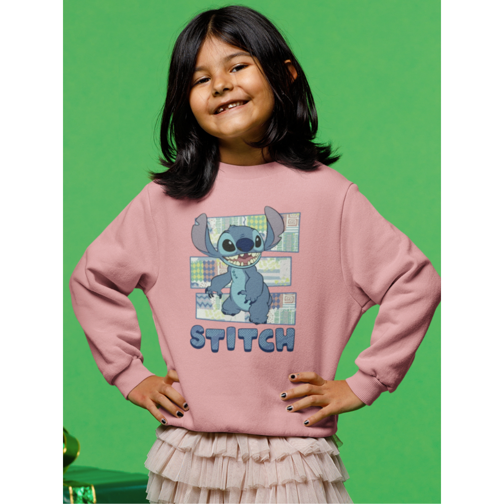 Blusa de Frio Infantil Menina Moletom Infantil Menina Roupa de Frio Infantil Menina Rosa Stitch Roupa de Frio Infantil