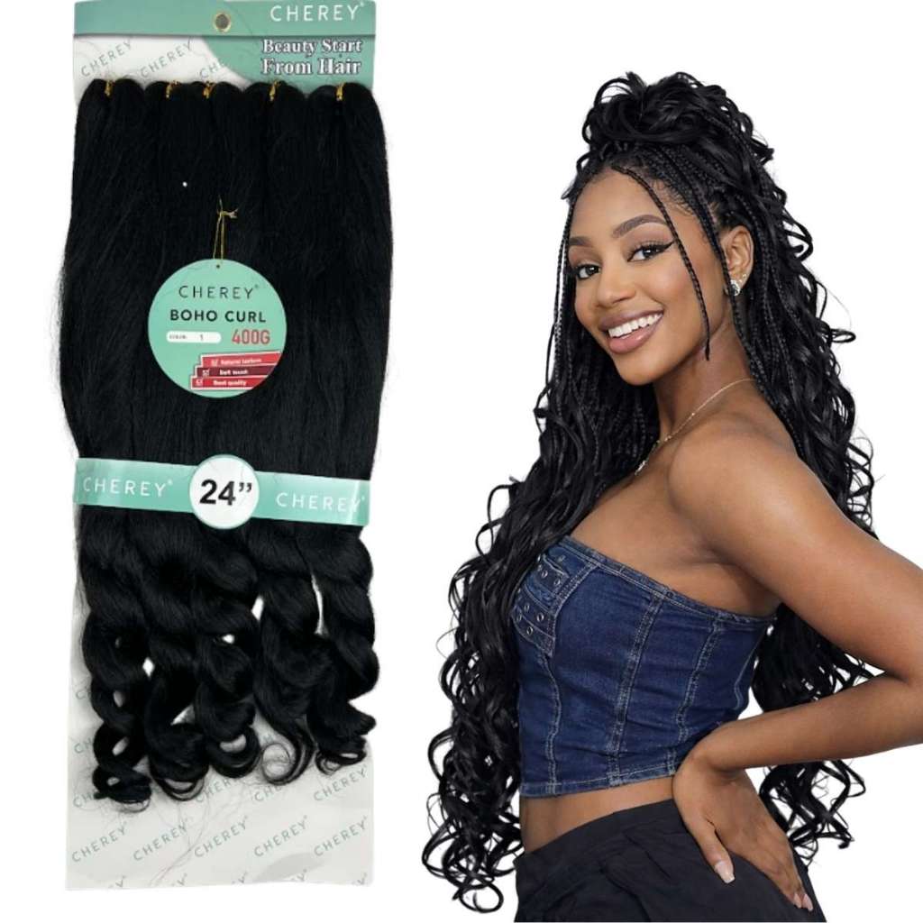 Cabelo Boho Curl Fibra Premium Jumbo Gypsy Braids Fulani Trança Gringa em Oferta na Shopee