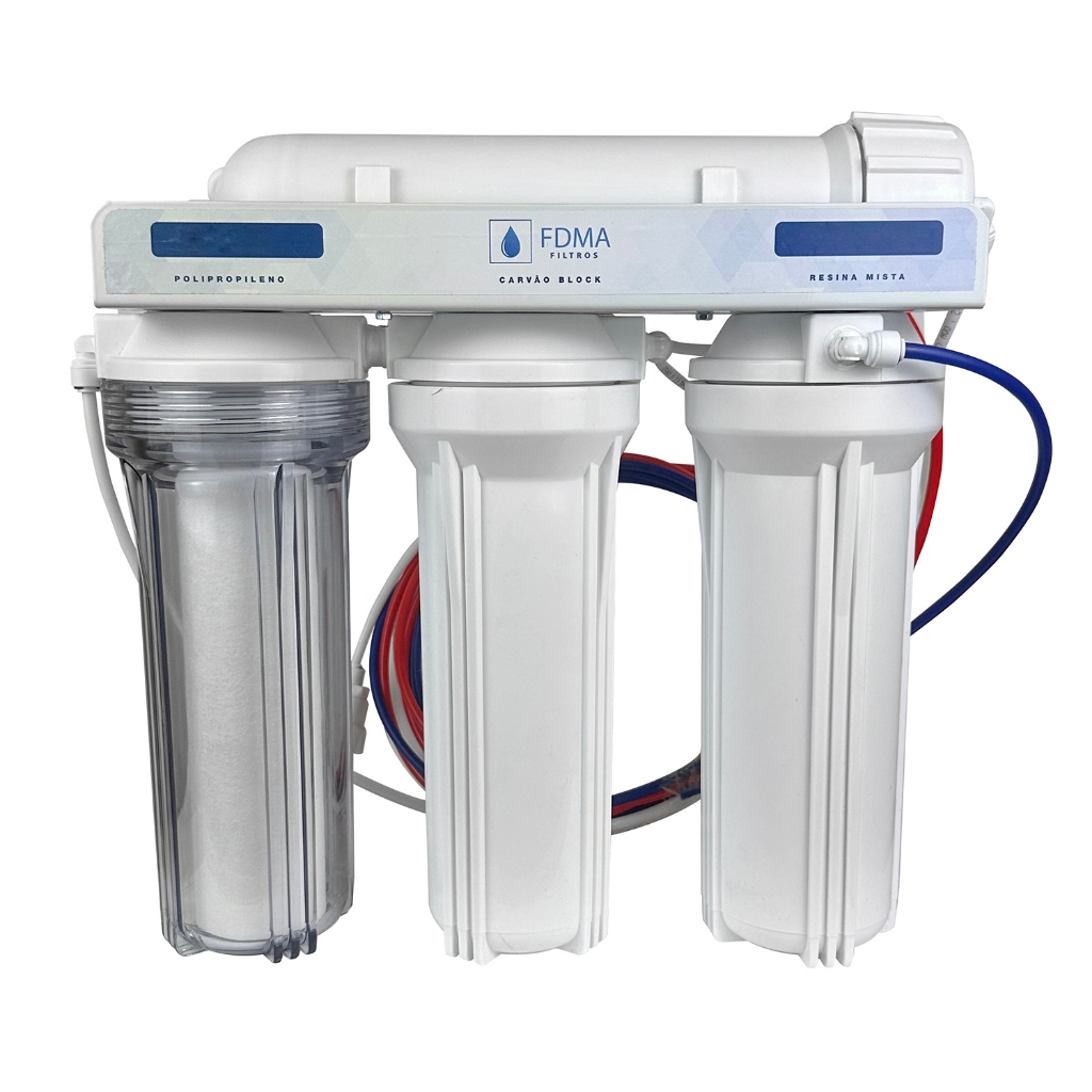 Filtro Osmose Reversa Deionizador 4 Estágios para Cosméticos e produção de água zerada