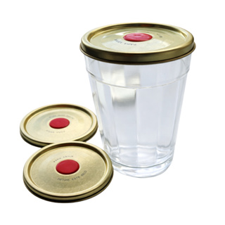 Kit com 100 Tampas Metálicas 67mm p/ Pudim no Copo Americano - Vedação a Vácuo (Linha Premium) em Oferta na Shopee