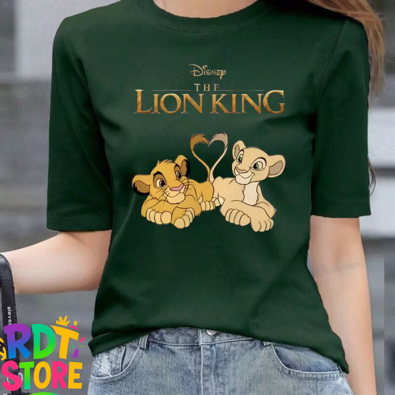 Camisa-Camiseta Infantil Rei Leão Simba e nala Adulto T-shirt Blusa unissex Envio imediato 100% Algodão