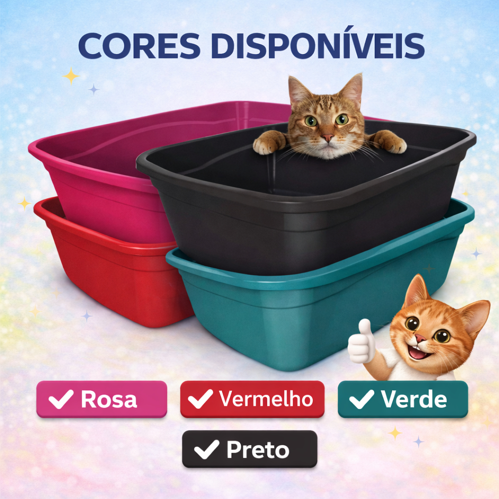 Caixa de Areia Gigante Para Gato Bandeja Sanitária Banheiro Higiênico - Brinqpet em Oferta na Shopee