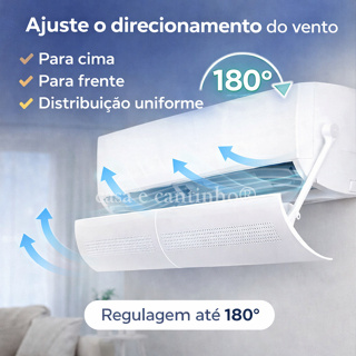 Defletor Ar Condicionado Split Direcionador de Vento Ajustável 180° Universal Design Moderno em Oferta na Shopee