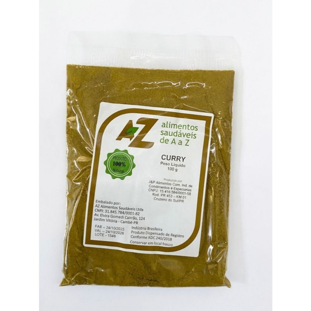 Curry 100g AZ Alimentos Saudáveis